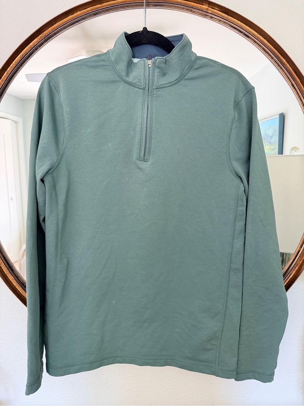 Jcrew Men's Half-Zip Pullover- Sage Green